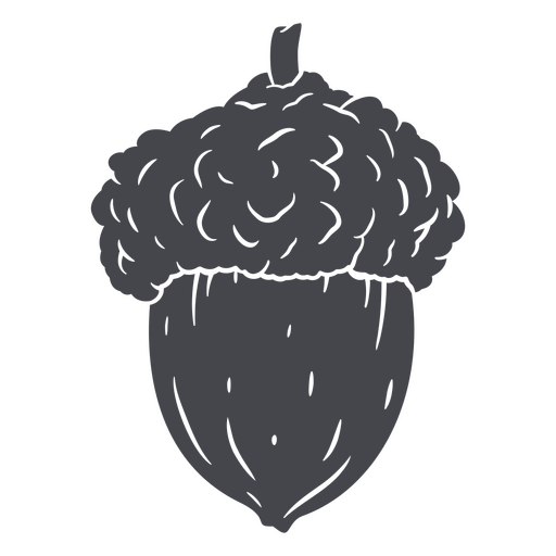 Ícone de silhueta de bolota de outono de ação de Graças Desenho PNG