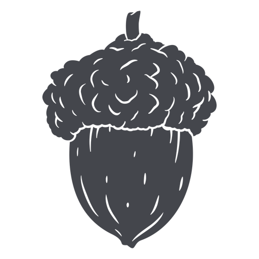 Thanksgiving autumn acorn silhouette icon PNG Design