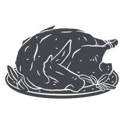 Ícone de silhueta de peru outono de ação de graças Desenho PNG