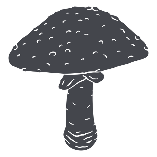 Ícone de silhueta de cogumelo de outono de ação de Graças Desenho PNG
