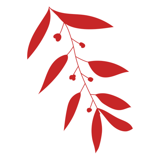 Icono simple de rama de planta Diseño PNG