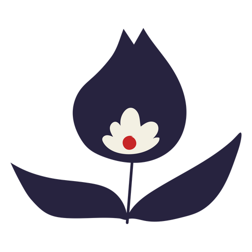 ícone de silhueta de flor minimalista Desenho PNG