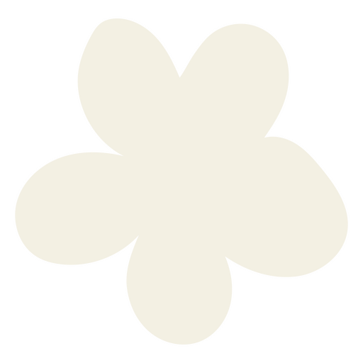 forma de flor blanca Diseño PNG