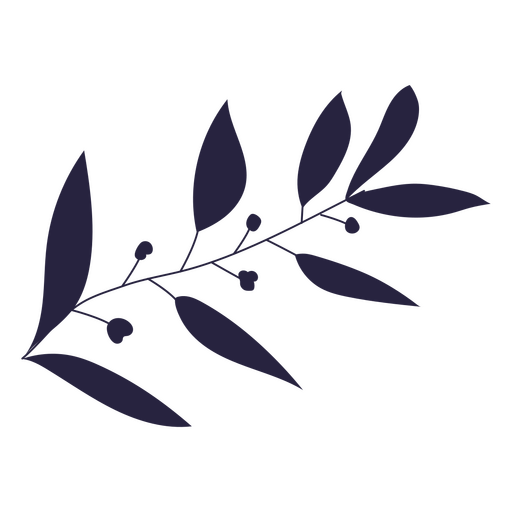 Icono decorativo de rama de planta Diseño PNG