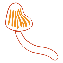 Mushroom doodle PNG Design