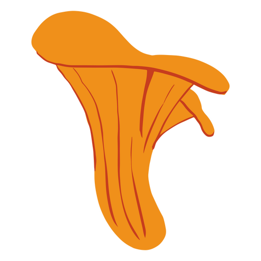 Orange mushroom PNG Design