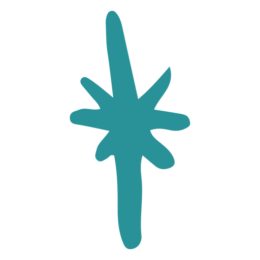 Icono en forma de estrella azul Diseño PNG