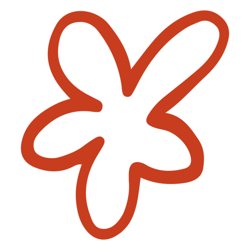 rabisco de flor vermelha Desenho PNG
