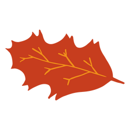 Icono minimalista de hoja de otoño Diseño PNG