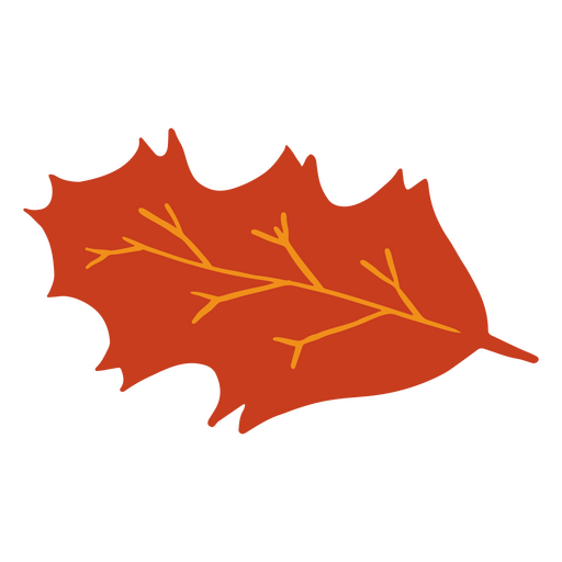 Minimalistische Ikone des Herbstblattes PNG-Design
