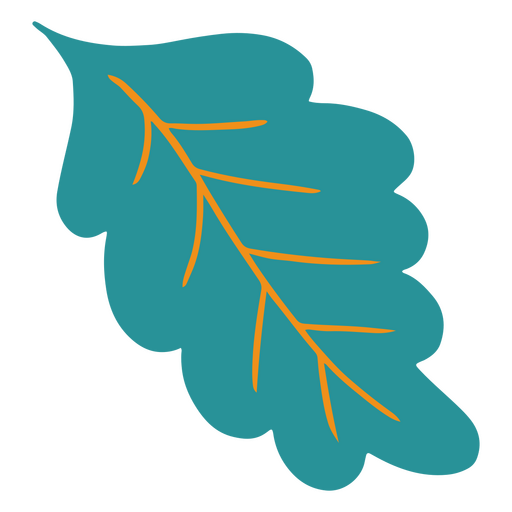 Minimalist green leaf icon PNG Design