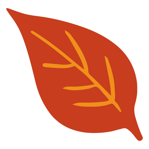 Single fall leaf icon PNG Design