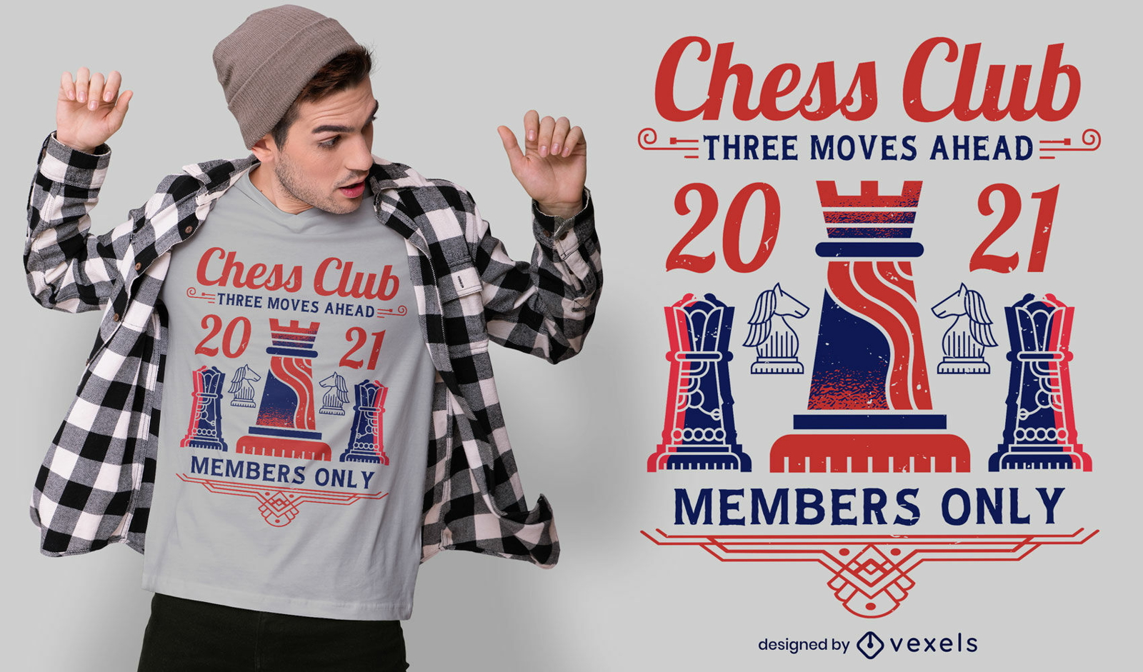Schachclub-T-Shirt-Design