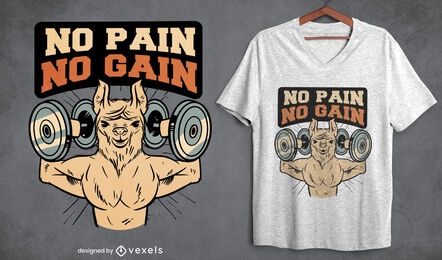 Gym lifts llama t-shirt design