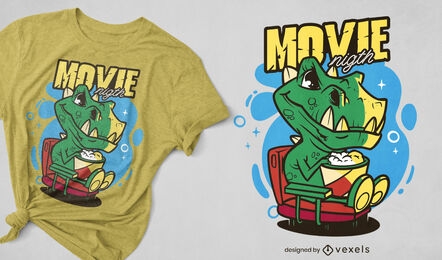 Diseño de camiseta de película de dinosaurios.