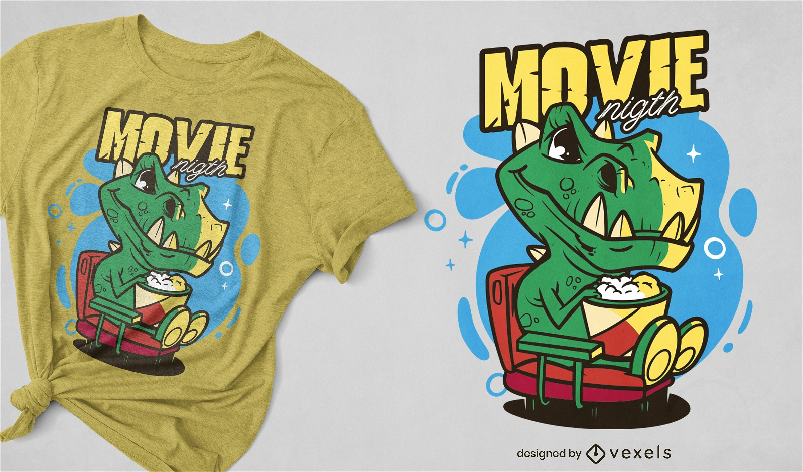 Dinosaurier-Film-T-Shirt-Design