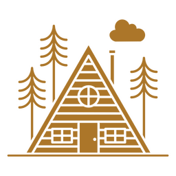 Natureza simples fora da cabine Desenho PNG