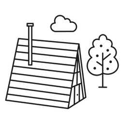 Pyramidenförmiger Kabinenprofilhub PNG-Design
