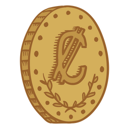 Icono de dinero de negocio de moneda de colon Diseño PNG