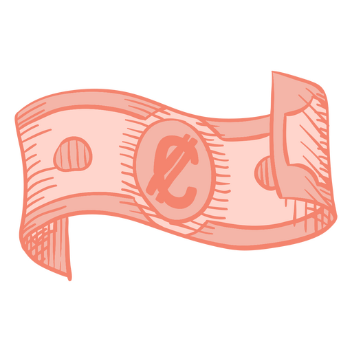 Icono de dinero de negocios de factura de colon Diseño PNG