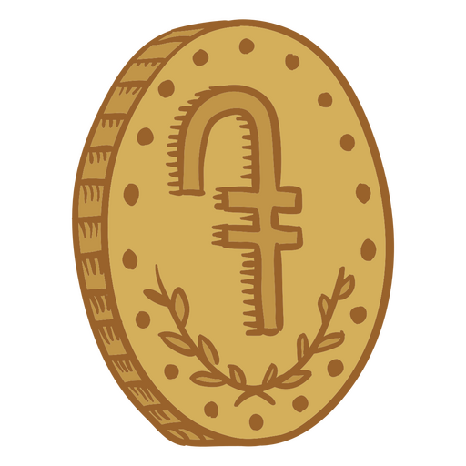 Ícone de dinheiro de negócios de moeda dram Desenho PNG