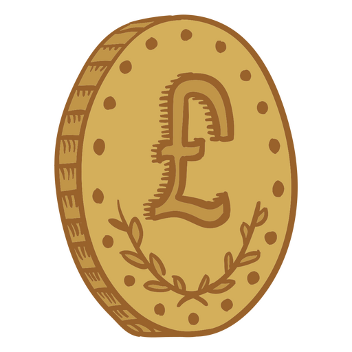 Pound coin business money icon PNG Design