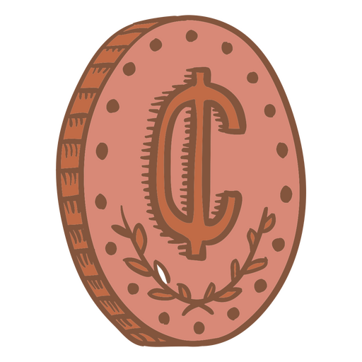 Cedi coin business money icon PNG Design