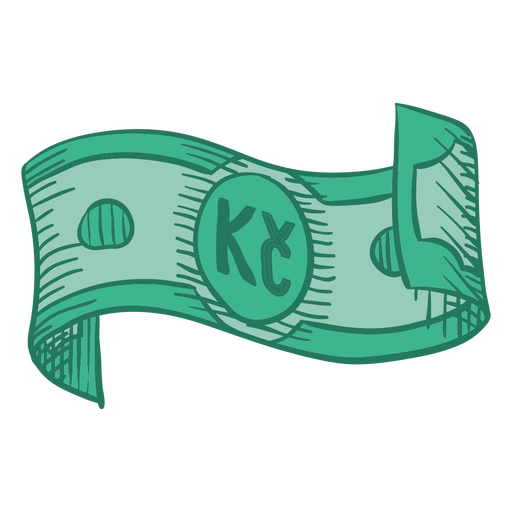 Koruna bill business money icon PNG Design