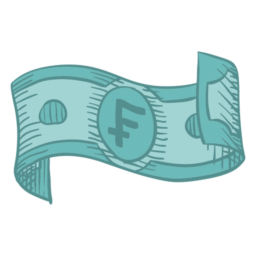 Franc bill business money icon PNG Design