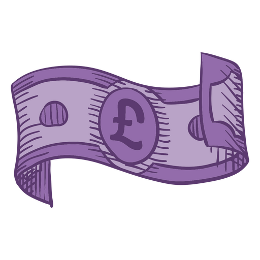 Billete de libra financia icono de dinero Diseño PNG