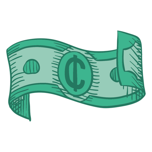Cedi bill financia icono de dinero Diseño PNG