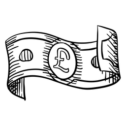 Einfache Pfund-Schein-Geld-Symbol PNG-Design