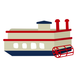 Paddle steamer ship boat transport PNG Design