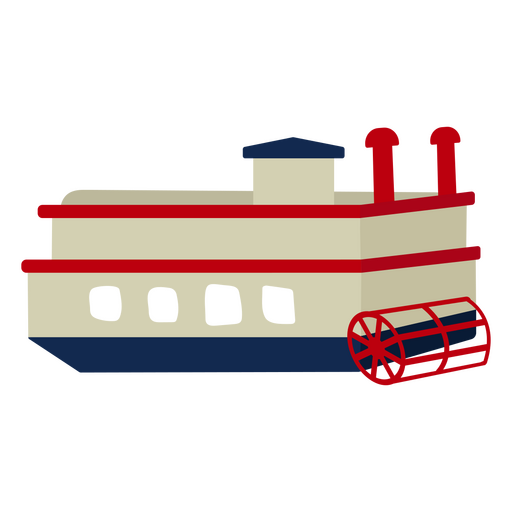 Paddle steamer ship boat transport PNG Design