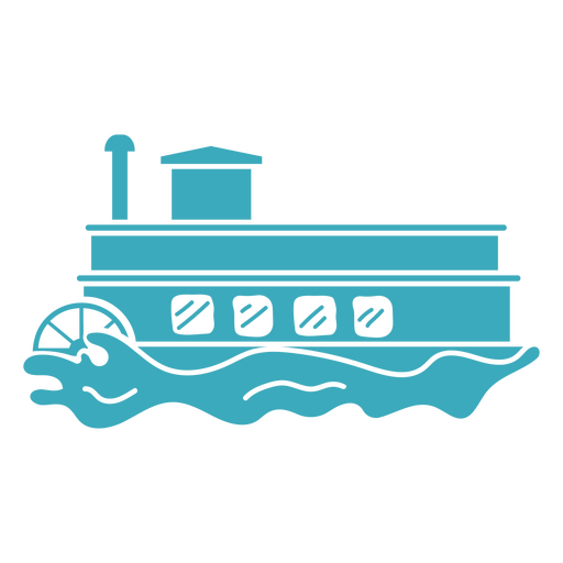 Transporte de barco de água a vapor simples Desenho PNG