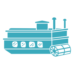 Transporte de barco de água lateral de navio a vapor simples