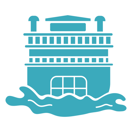 Transporte de barco a vapor simples Desenho PNG