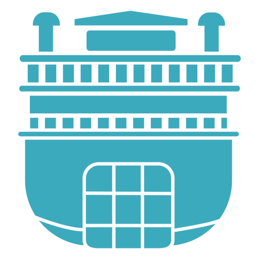 Transporte acuático simple en barco de vapor Diseño PNG