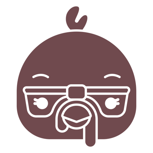 Personagem de curso de feriado de óculos de peru de ação de Graças Desenho PNG