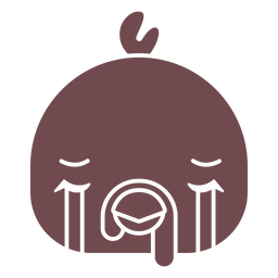 Thanksgiving turkey crying cut out PNG Design