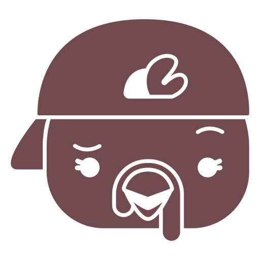 Thanksgiving turkey with backwards cap cut out PNG Design