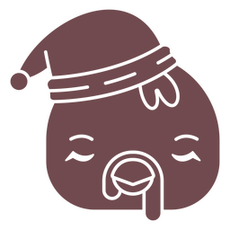 Thanksgiving-Truthahn mit Schlafmütze ausgeschnitten PNG-Design
