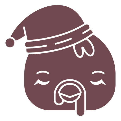 Thanksgiving turkey with sleeping hat cut out PNG Design