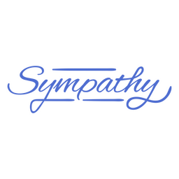 Sympathy sentiment word PNG Design