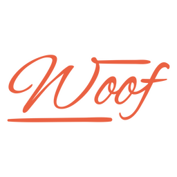 Woof Gefühlswort PNG-Design