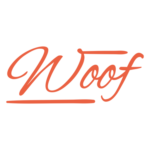 Woof sentiment word PNG Design