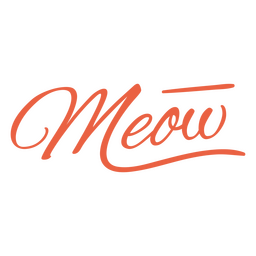 Miau palavra de sentimento Desenho PNG