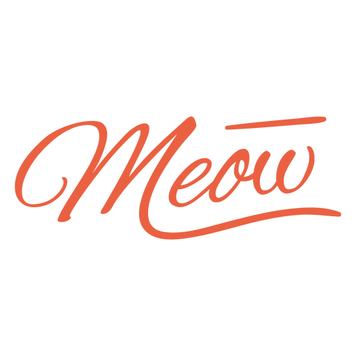Meow sentiment word PNG Design