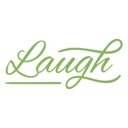 Laugh green word lettering PNG Design