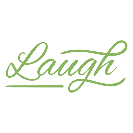 Laugh green word lettering PNG Design